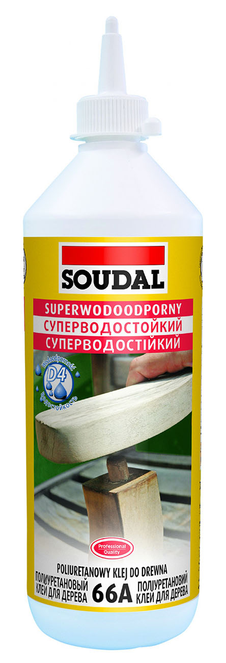 SOUDAL Клей суперводостойкий полиуретановый для дерева 66А 750 мл (D4)