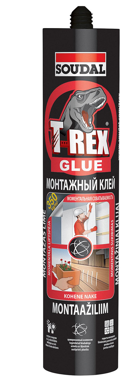 SOUDAL Клей T-REX моментальная схватываемость 380г. белый