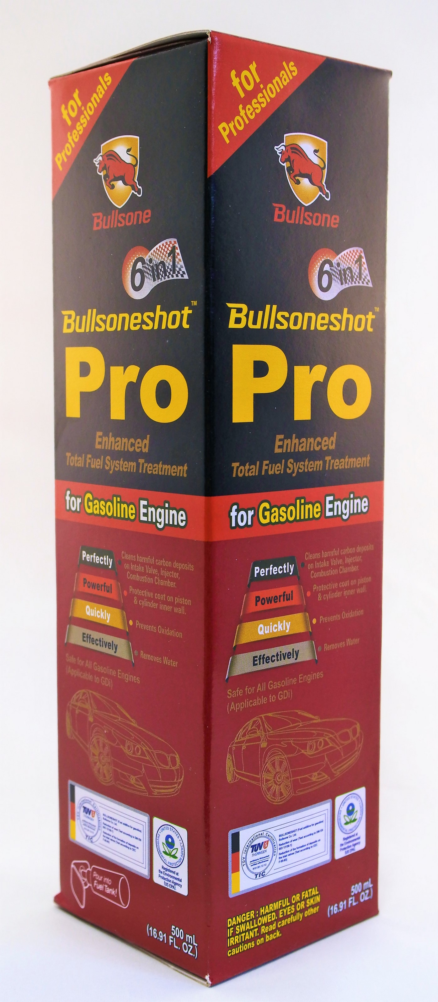 BULLSONESHOT Присадка в топливо PRO - ENHANCED TOTAL FUEL SYSTEM TREATMENT FOR GASOLINE ENGINE