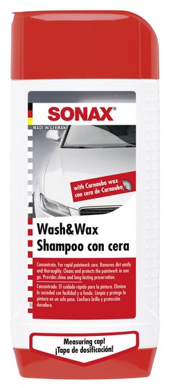 SONAX WASH&WAX Автошампунь-концентрат с воском