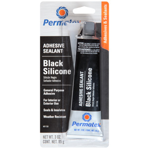 PERMATEX Black Silicone Adhesive Sealant Черный силиконовый клей-герметик