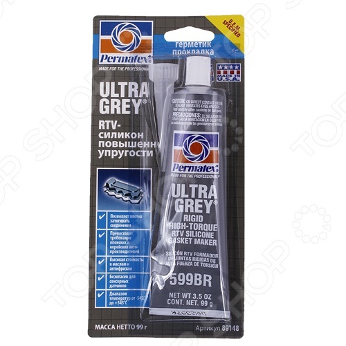 PERMATEX Ultra Grey Rigid High-Torque RTV Silicone Gasket Maker Герметик прокладка