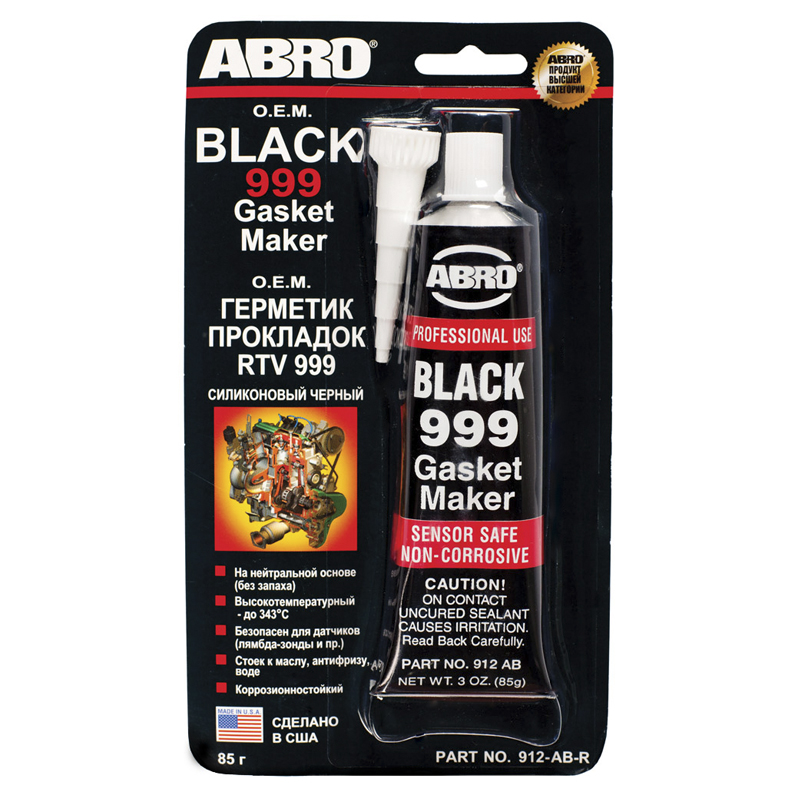 ABRO 999 BLACK GASKET MAKER Герметик прокладок силиконовый