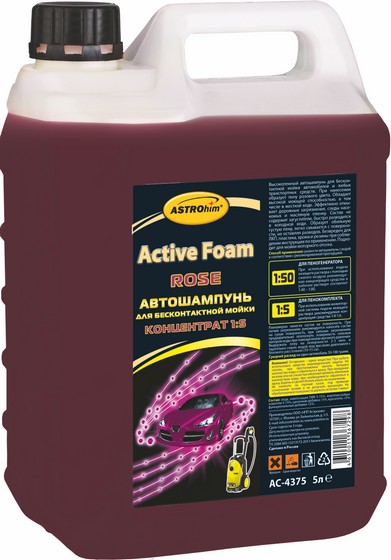 ASTROHIM ACTIVE FOAM ROSE Автошампунь для бесконтактной мойки