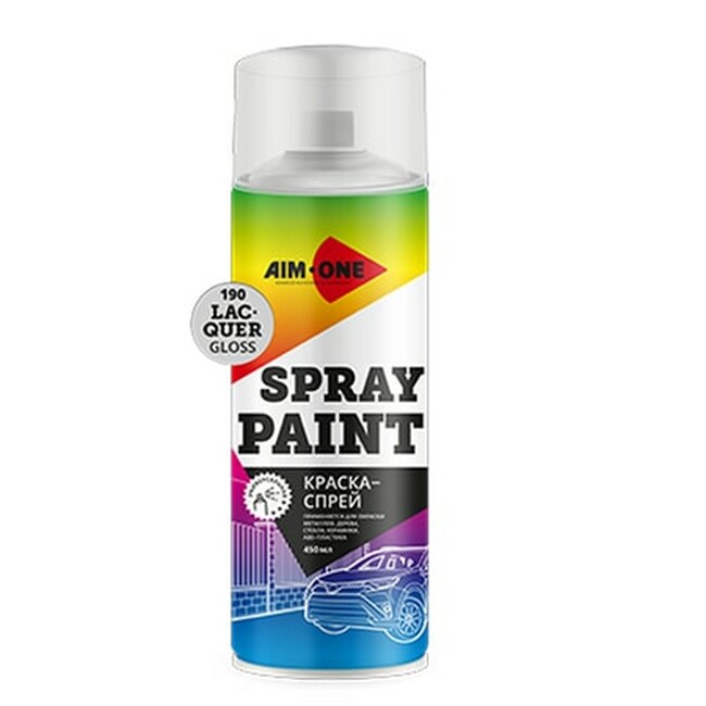 AIM-ONE SPRAY PAINT LACQUER GLOSS Лак глянцевый