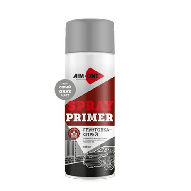 AIM-ONE SPRAY PRIMER GRAY MATT Грунтовка-спрей матовая