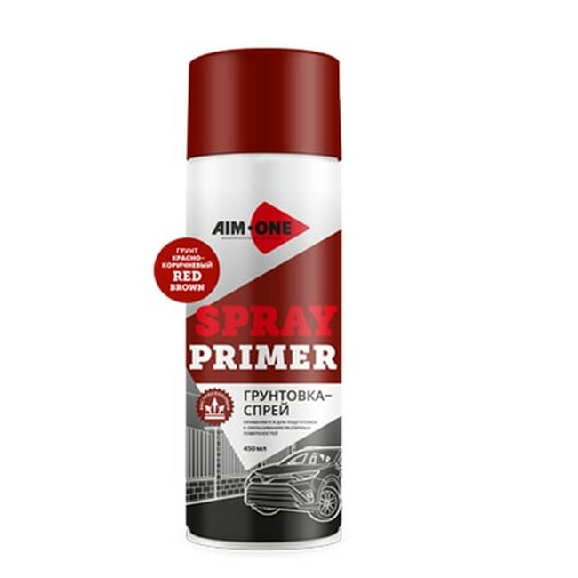 AIM-ONE SPRAY PRIMER RED BROWN Грунтовка-спрей красно-коричневая