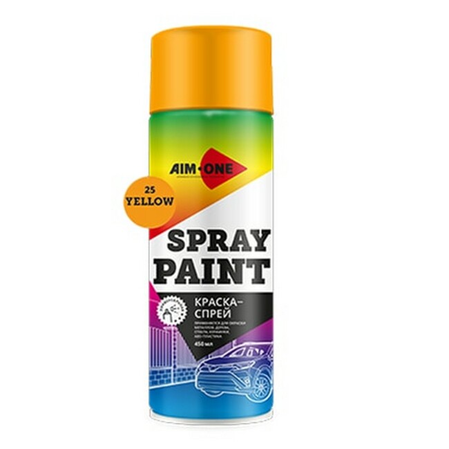 AIM-ONE SPRAY PAINT YELLOW Краска-спрей