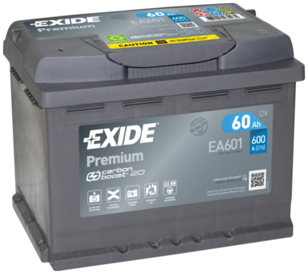 Автомобильный аккумулятор Exide Premium EA601 60 Ач 600А
