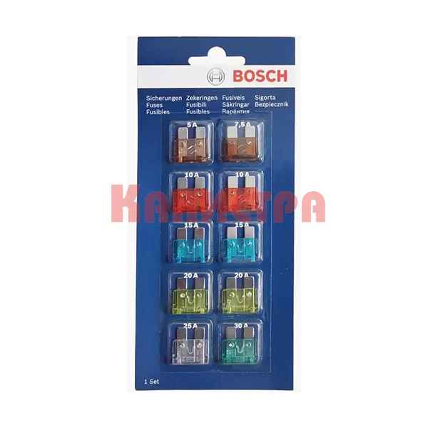 Набор предохранителей Mini (10 шт.) Bosch 1987529038