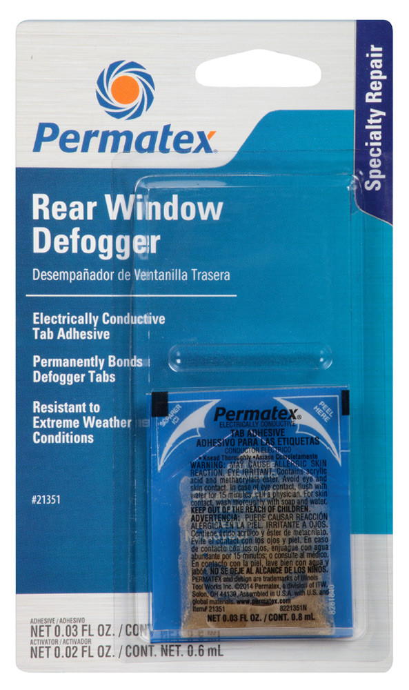 PERMATEX Electrically Conductive Rear Window Defogger Tab Adhesive Электропроводный клей для ремонта обогревателя заднего стекла