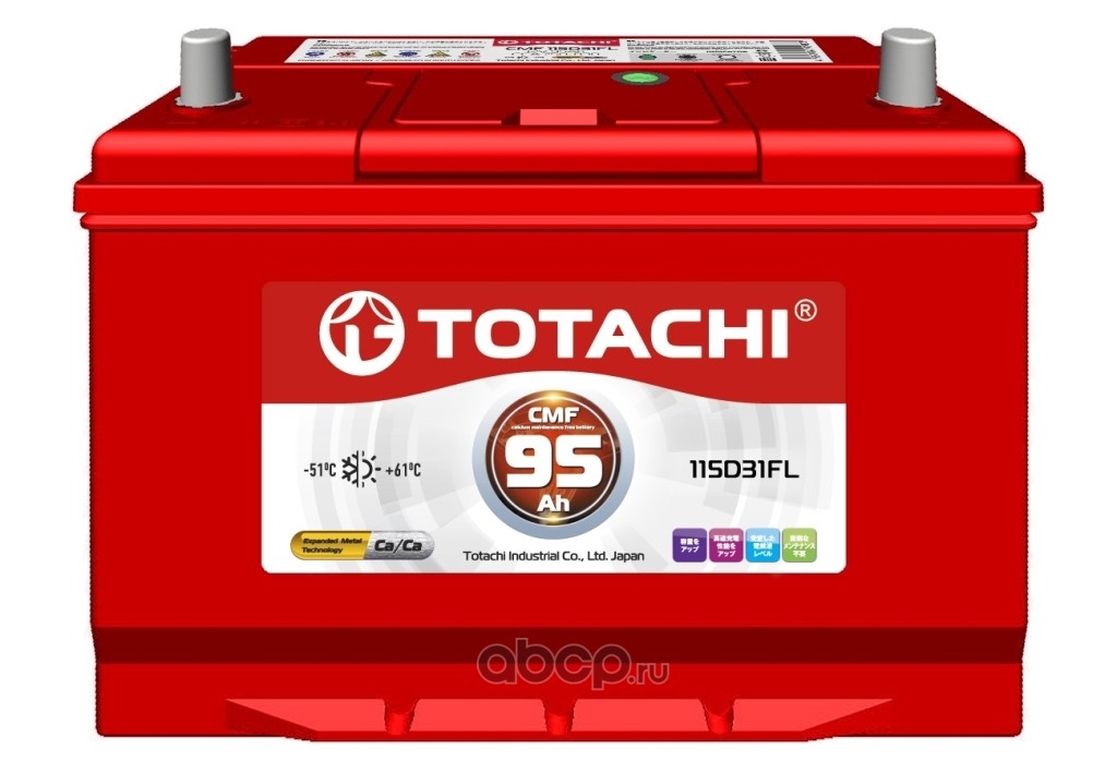 Автомобильный аккумулятор Totachi 90395 CMF, 12В 95А/ч